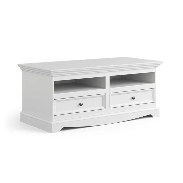 Bologna Elegant Solid Wood Pine Dresser TV Cabinet | color white