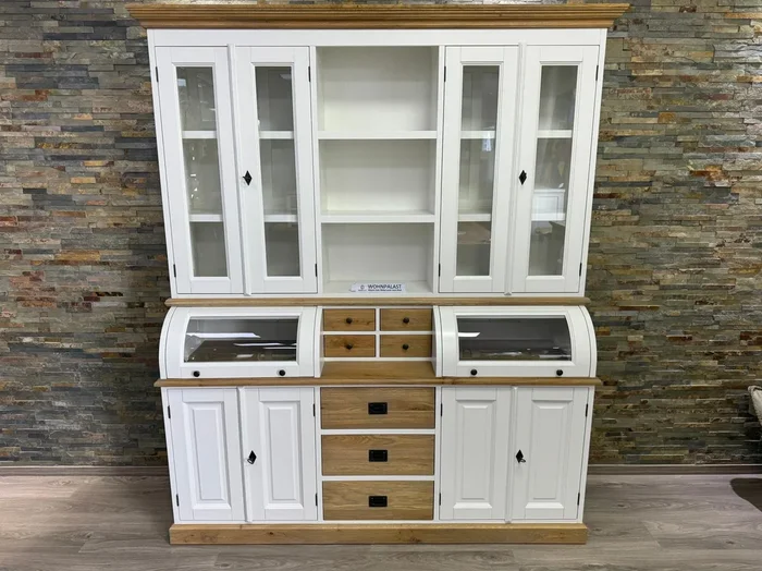 Buffet Schrank Landhaus 180 cm weiß/eiche – Landhaus Möbel