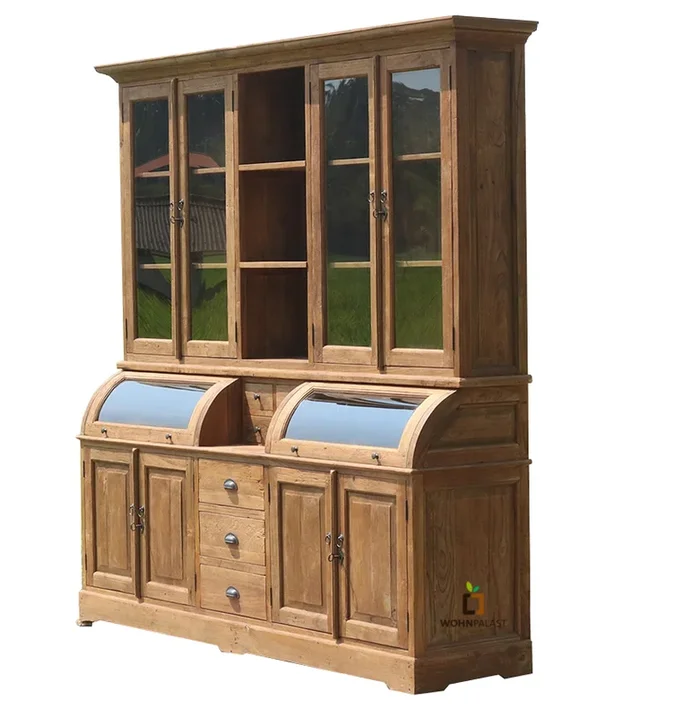 Buffet Schrank Massivholz Ladenschrank 200 cm – recyceltes Teak Holz