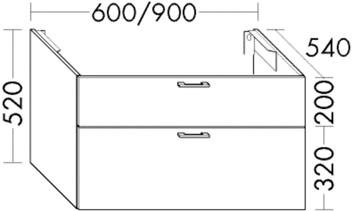 Burgbad Waschtischunterschrank Sys30 PG3 Diago 520x800x540 Salbeigrau Matt, WVIE080F5966