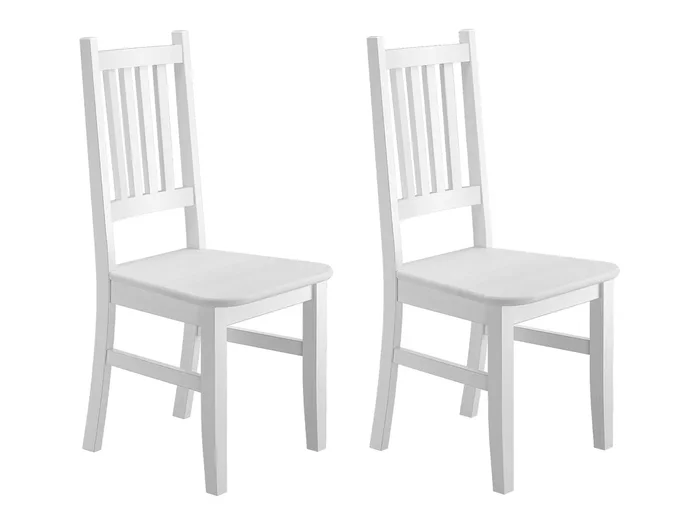 Classic design of 2 white pine chairs for kitchen and dining room studio 90.71-01-2W