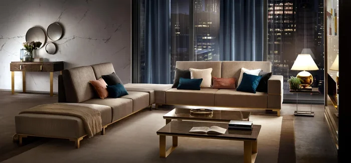 Ecksofa Sofa Couch Textilsofa Wohnlandschaft Luxus Moebel L Form Couchtisch 2tlg