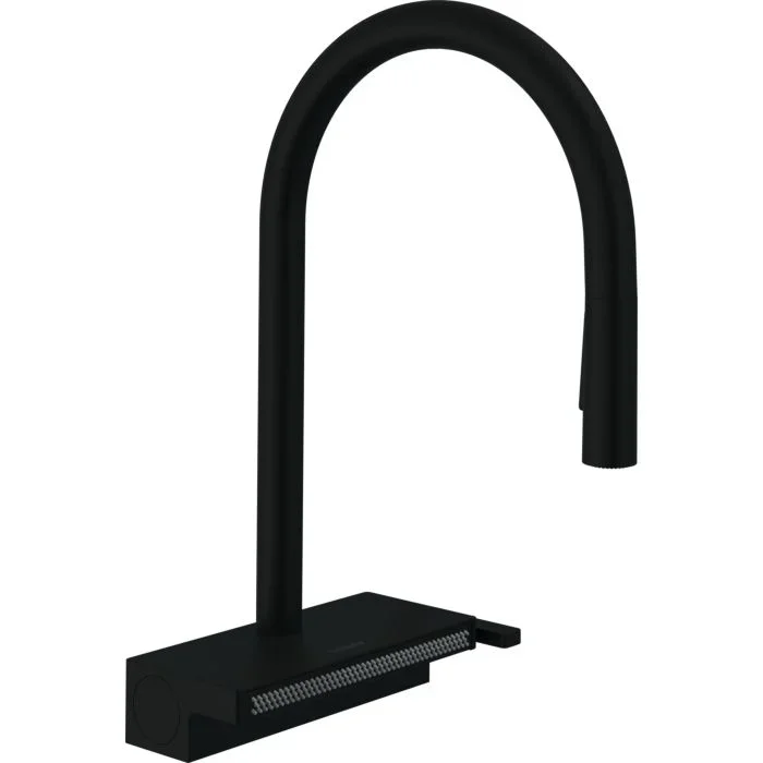 hansgrohe Aquno Select M81 Küchenarmatur 73831670 mit Ausziehbrause, 3jet, sBox, mattschwarz