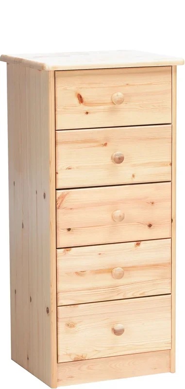 Commode haute en pin naturel avec 5 tiroirs 90.50-05