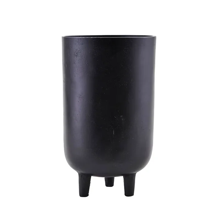 House Doctor – Jang Blumentopf, Ø 15 x H 26 cm, schwarz