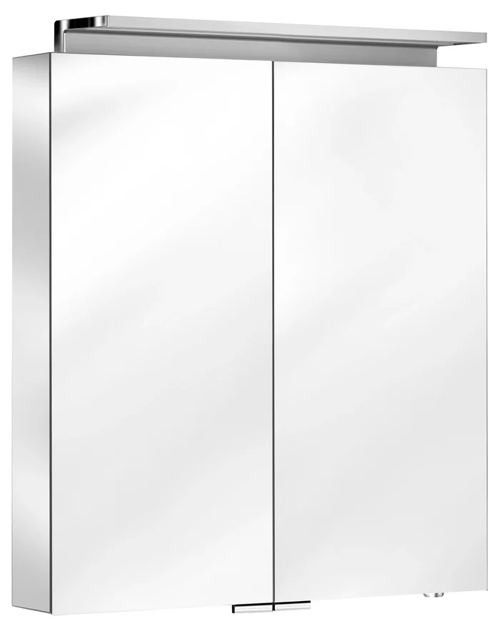 KEUCO Wandvorbau Spiegelschrank „Royal L1“ in Silber (eloxiert), mit Steckdosen 650 × 742 × 150 mm