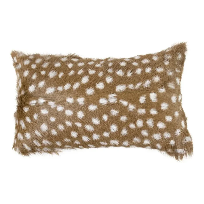 Kissen Bambi Muster braun weiß 50×30 cm