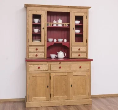 Landhaus Küchenschrank im alten Landhausstil aus Massivholz Küchen Schrank 134 cm