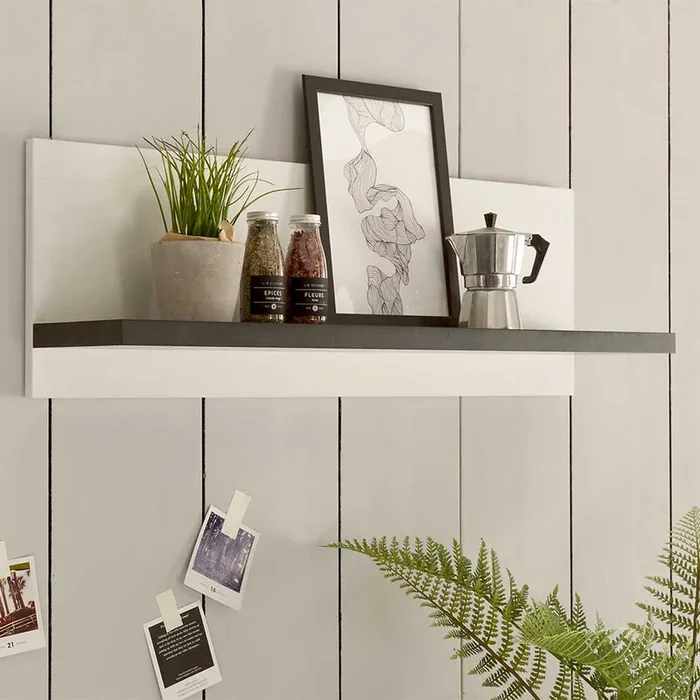 Landhaus Wandboard in Weiß & Anthrazit – Eture