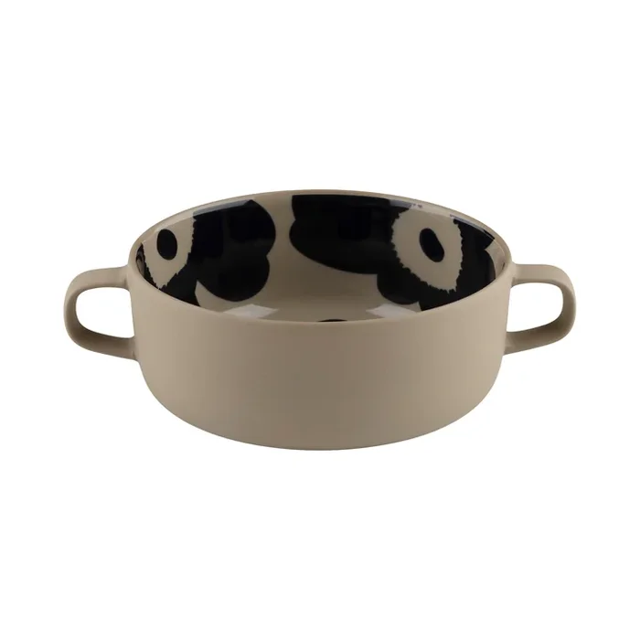 Marimekko – Oiva Unikko Schale mit Henkel, 500 ml, terra / dunkelblau