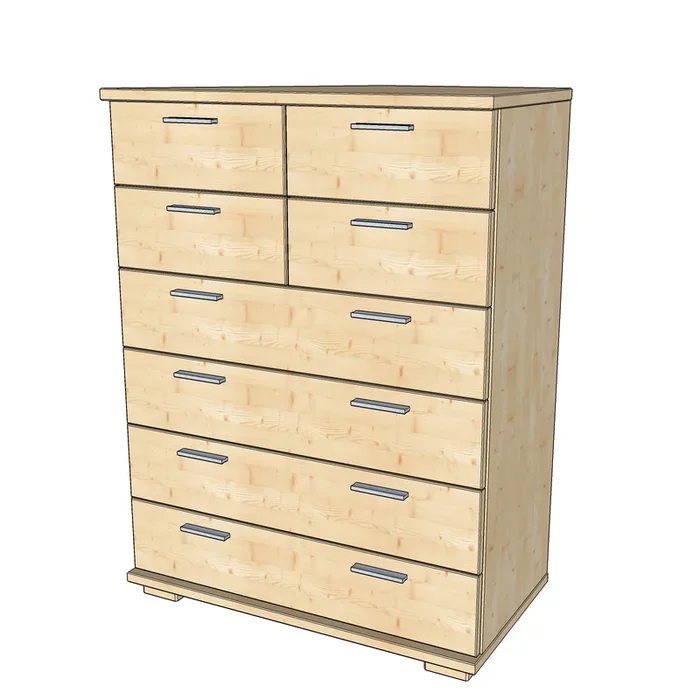 Nobis Chest of Drawers Sideboard | 8 drawers | 107cm high | 100% organic pine solid wood