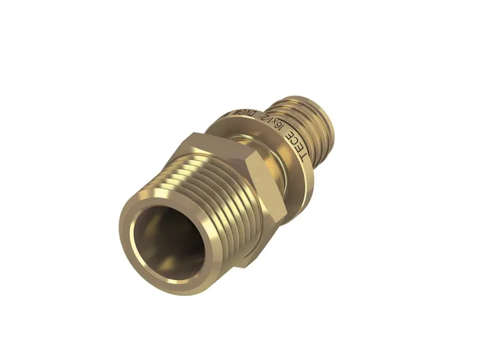 TECEflex Übergangsnippel Dimension 32 × R 1″, Siliziumbronze