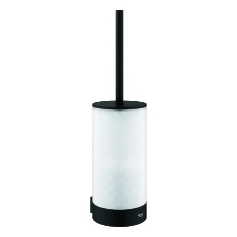 Toilettenbürstengarnitur Selection 41215, Wandmontage, Material Glas/Metall, phantom black