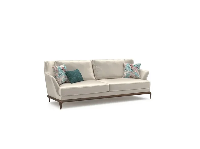 Wohnzimmer Modern Dreisitzer Weiß Sofa Couch Design Einrichtung Polstermöbel